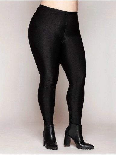 LEGGINS MUJER MONARCH NEGRO SATINADO - 4