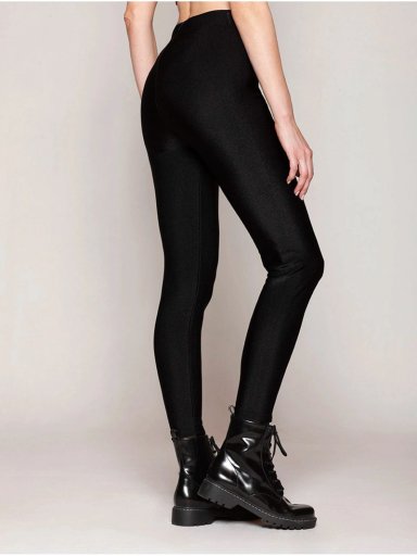 LEGGINS MUJER MONARCH NEGRO SATINADO - 7