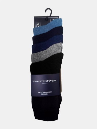 PACK X5 CALCETINES ALGODÓN HOMBRE KENNETH STEVENS - 7