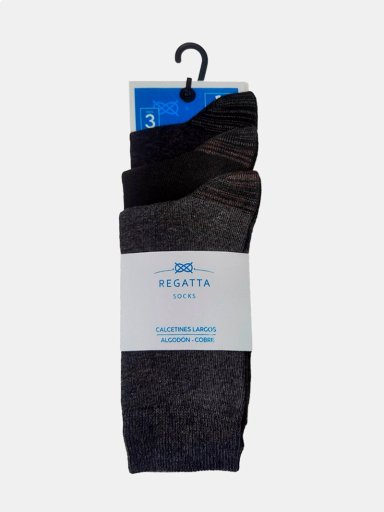 PACK X3 CALCETINES ALGODÓN HOMBRE REGATTA - 5