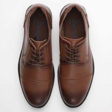 ZAPATOS HOMBRE JARMAN CUERO CAFÉ LJBSS25002 - 3