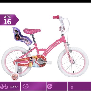 BICICLETA INFANTIL DISNEY PRINCESS ARO 16 - 1