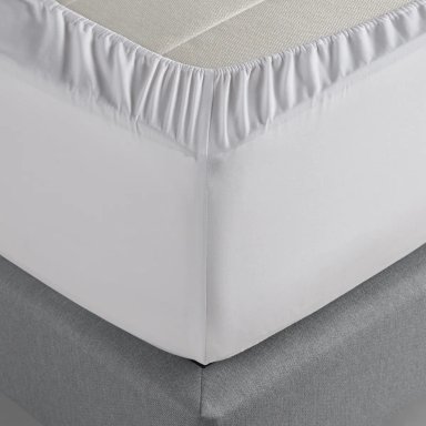 JUEGO DE SÁBANAS ROSEN 2 PLAZAS 200 HILOS ALGODÓN BLANCO LISO - 3