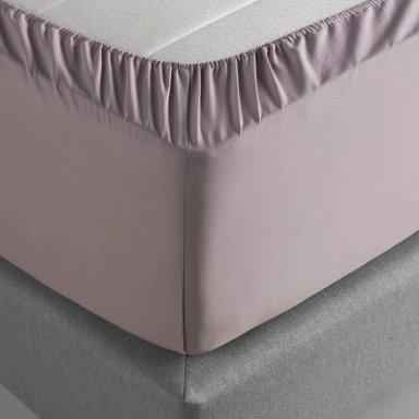 JUEGO DE SÁBANAS ROSEN 1.5 PLAZAS 200 HILOS ALGODÓN MALVA LISO - 4