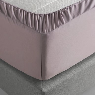 JUEGO DE SÁBANAS ROSEN KING 200 HILOS ALGODÓN MALVA LISO - 4