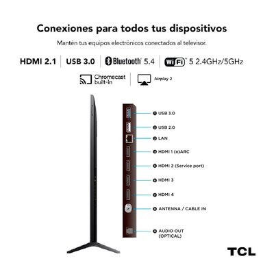 SMART TV TCL QLED MINI LED 4K UHD 55” 55C6K - 14