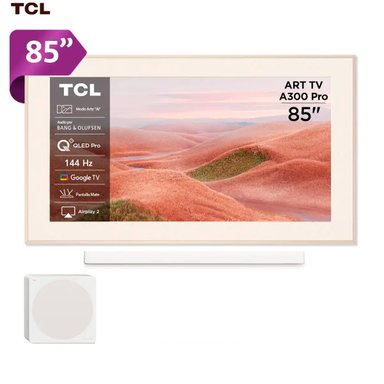 SMART TV ART TCL QLED 4K UHD 85” 85A300 PRO + SOUNDBAR + SUBWOOFER - 1