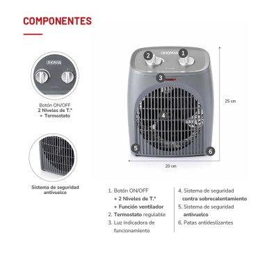 TERMOVENTILADOR THOMAS TH-FH28 - 5