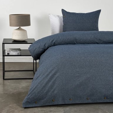 FUNDA PLUMÓN CANNON 220 X 160 CM ALGODÓN 1.5 PLAZAS AZUL - 1