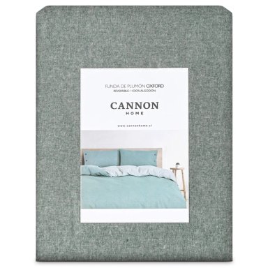 FUNDA PLUMÓN CANNON 220 X 220 CM ALGODÓN 2 PLAZAS VERDE - 5