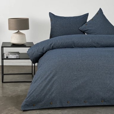 FUNDA PLUMÓN CANNON 220 X 260 CM ALGODÓN KING AZUL - 1
