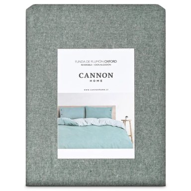 FUNDA PLUMÓN CANNON 220 X 260 CM ALGODÓN KING VERDE - 5