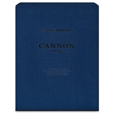 JUEGO DE SÁBANAS CANNON KING 180 HILOS AZUL MARINO LISO - 4