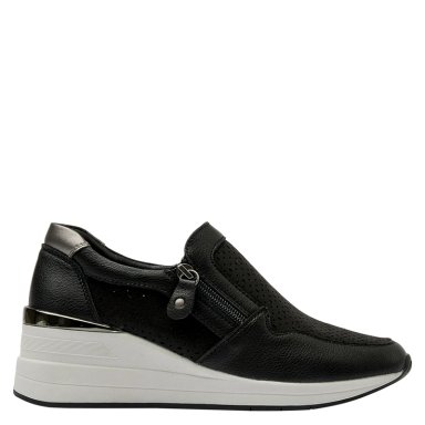 ZAPATILLAS MUJER CARRANO CASUALES NEGRO CRM0152 CUERO - 1