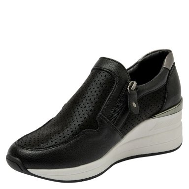 ZAPATILLAS MUJER CARRANO CASUALES NEGRO CRM0152 CUERO - 3