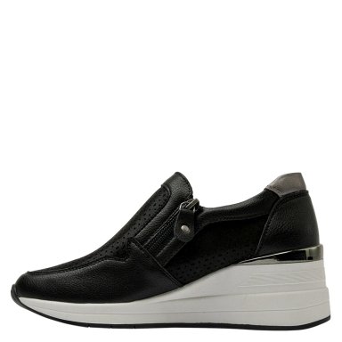 ZAPATILLAS MUJER CARRANO CASUALES NEGRO CRM0152 CUERO - 4