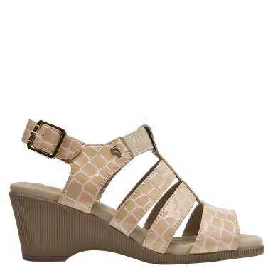 SANDALIAS MUJER 16 HRS BEIGE 16M0168 CUERO - 1