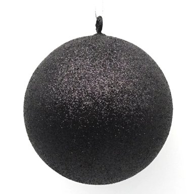 ADORNO NAVIDEÑO RIPLEY HOME GRANEL ESFERA GLITTER NEGRO - 1