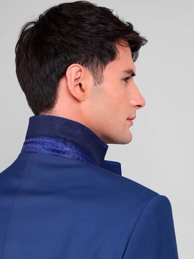 TRAJE HOMBRE VAN HEUSEN AZUL LISO - 4