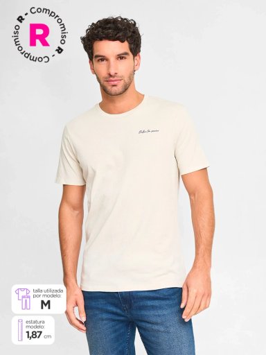 POLERA HOMBRE MARQUIS ALGODÓN MANGA CORTA LAVADA - 1
