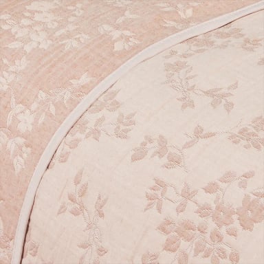 CUBRECAMA RIPLEY HOME JACQUARD 2 PLAZAS FLORES ROSA - 3