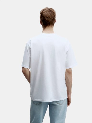 POLERA MANGA CORTA ALGODÓN HOMBRE SFERA BLANCO - 2