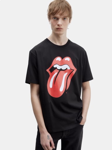 POLERA MANGA CORTA ALGODÓN HOMBRE SFERA NEGRO - 1