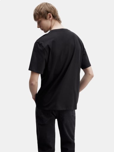 POLERA MANGA CORTA ALGODÓN HOMBRE SFERA NEGRO - 2