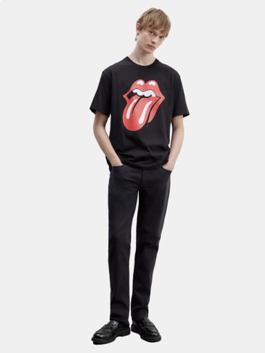 POLERA MANGA CORTA ALGODÓN HOMBRE SFERA NEGRO - 3