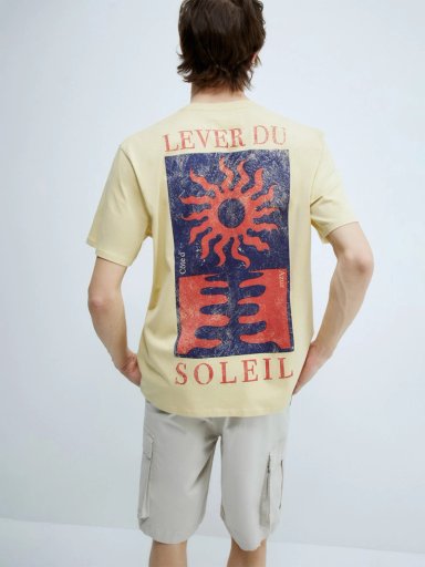 POLERA MANGA CORTA ALGODÓN HOMBRE SFERA AMARILLO - 2