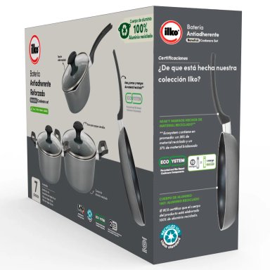 BATERÍA COCINA ILKO EVERYDAY 1L 2L 800ML 4L 7 PIEZAS - 2