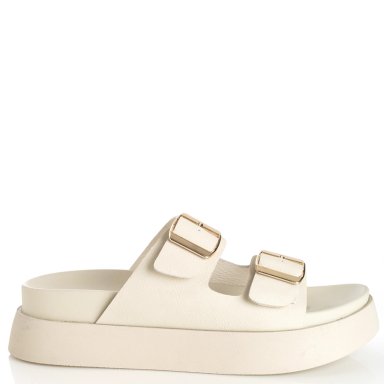 SANDALIAS MUJER VIA UNO CREMA 22641618 - 1