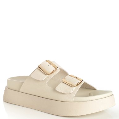 SANDALIAS MUJER VIA UNO CREMA 22641618 - 2
