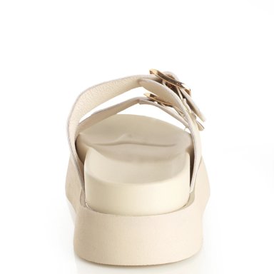 SANDALIAS MUJER VIA UNO CREMA 22641618 - 3