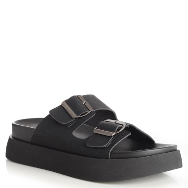 SANDALIAS MUJER VIA UNO NEGRO 22641618 - 2