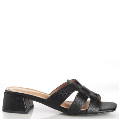 SANDALIAS MUJER VIA UNO NEGRO 22632617 - 1