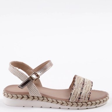 SANDALIAS MUJER VIA UNO DORADO 22641613  - 1