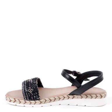 SANDALIAS MUJER VIA UNO NEGRO 22641613  - 4