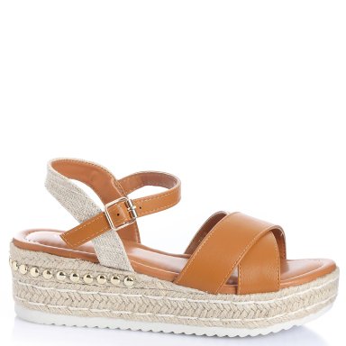 SANDALIAS MUJER VIA UNO CAMEL 22642614  - 1