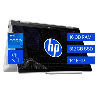 NOTEBOOK HP PAVILION X360 14-EK1002LA CORE I7 16GB RAM 512GBSSD PANTALLA TOUCH 14" + LÁPIZ ZENVO - 1