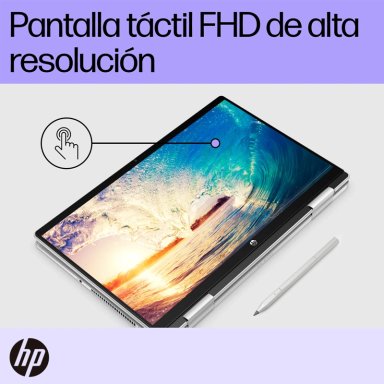 NOTEBOOK HP PAVILION X360 14-EK1002LA CORE I7 16GB RAM 512GBSSD PANTALLA TOUCH 14" + LÁPIZ ZENVO - 9