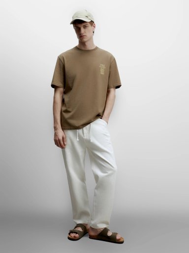 POLERA MANGA CORTA ALGODÓN HOMBRE SFERA VERDE - 3