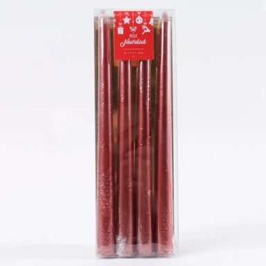VELA NAVIDEÑA RIPLEY HOME SET X4 25CM ROJO  - 1