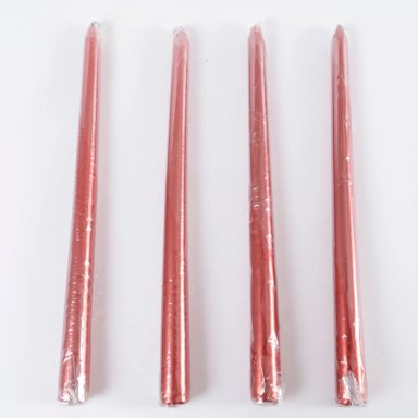 VELA NAVIDEÑA RIPLEY HOME SET X4 25CM ROJO  - 2