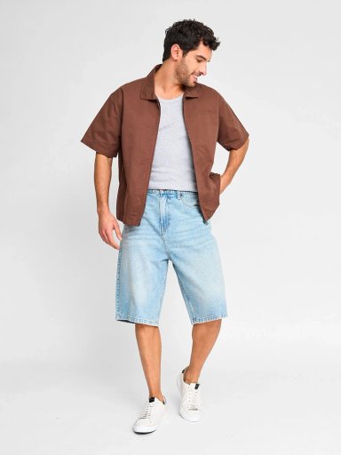 CAMISA HOMBRE INDEX ALGODÓN MANGA CORTA CIERRE - 4