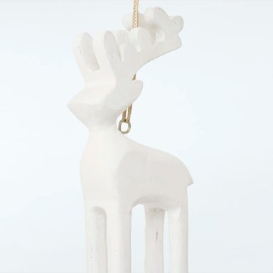 ADORNO NAVIDEÑO MAISON LINETT RENO MADERA BLANCO - 2