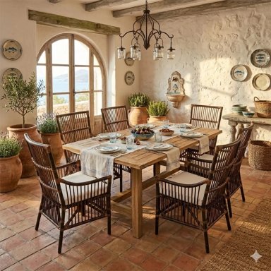 JUEGO DE COMEDOR MAISON LINETT LULU 6 SILLAS - 1