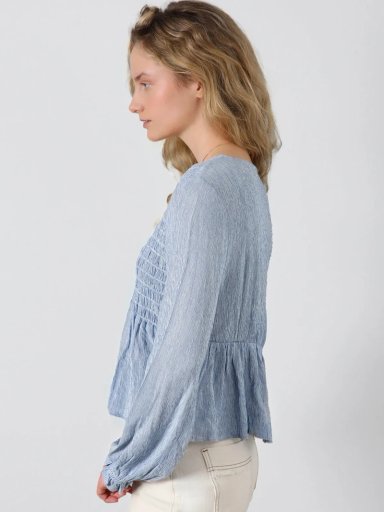 BLUSA MUJER RAINDOOR MANGA LARGA CON TEXTURA PANAL - 2