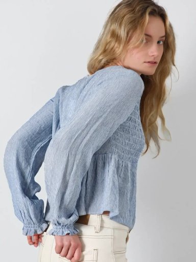 BLUSA MUJER RAINDOOR MANGA LARGA CON TEXTURA PANAL - 3