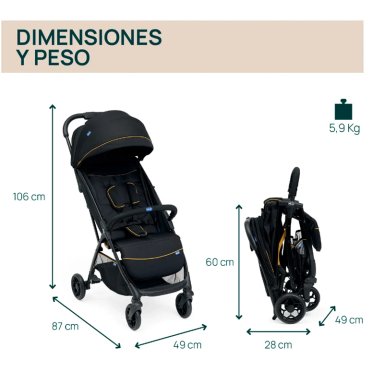 COCHE CHICCO NEGRO GLEE UNEVEN - 6